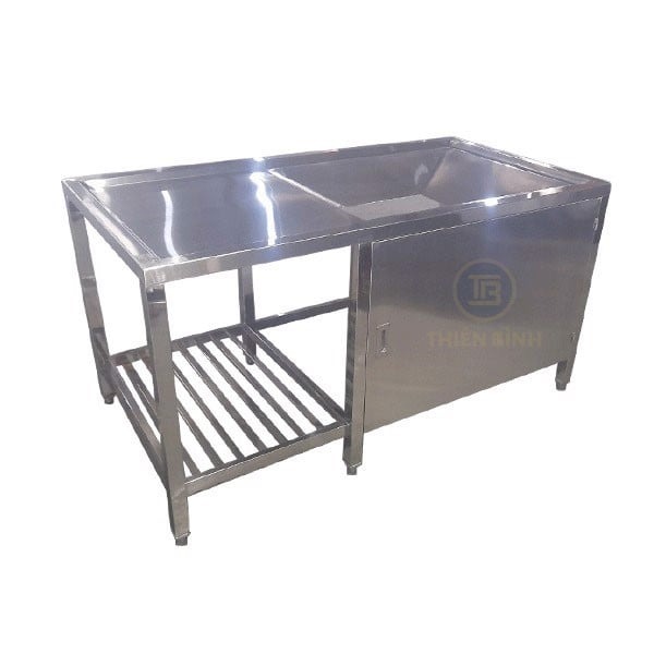 ban inox thu gom rac