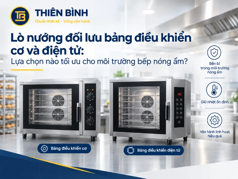 Lò nướng đối lưu bảng điều khiển cơ và điện tử: Lựa chọn nào tối ưu cho môi trường bếp nóng ẩm? - ảnh 1 Lò nướng đối lưu bảng điều khiển cơ và điện tử