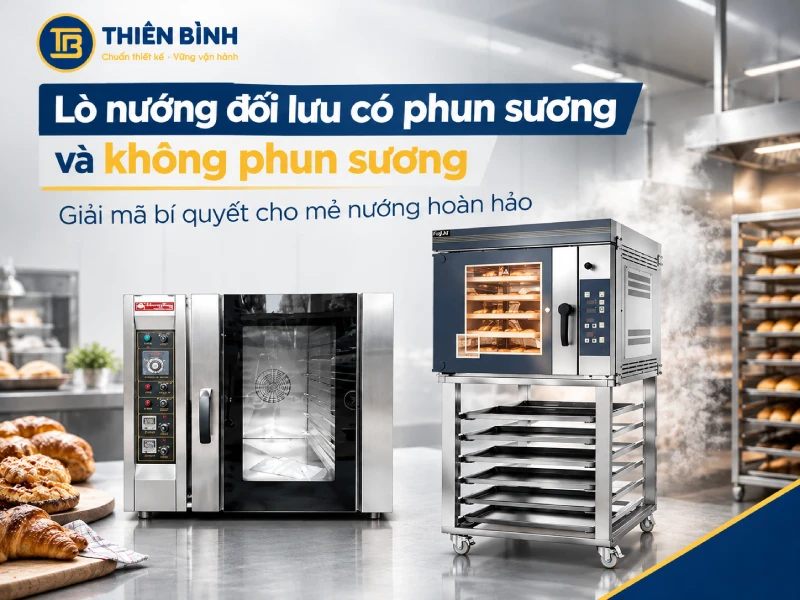 Lò nướng đối lưu có phun sương và không phun sương_ Giải mã bí quyết cho mẻ nướng hoàn hảo