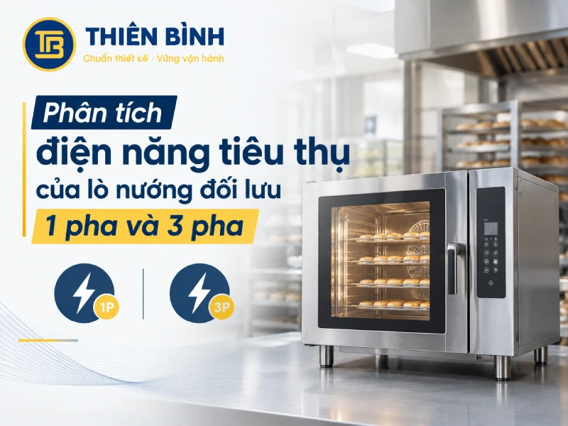 Phân tích điện năng tiêu thụ của lò nướng đối lưu 1 pha và 3 pha - ảnh 1 Phân tích điện năng lò nướng đối lưu