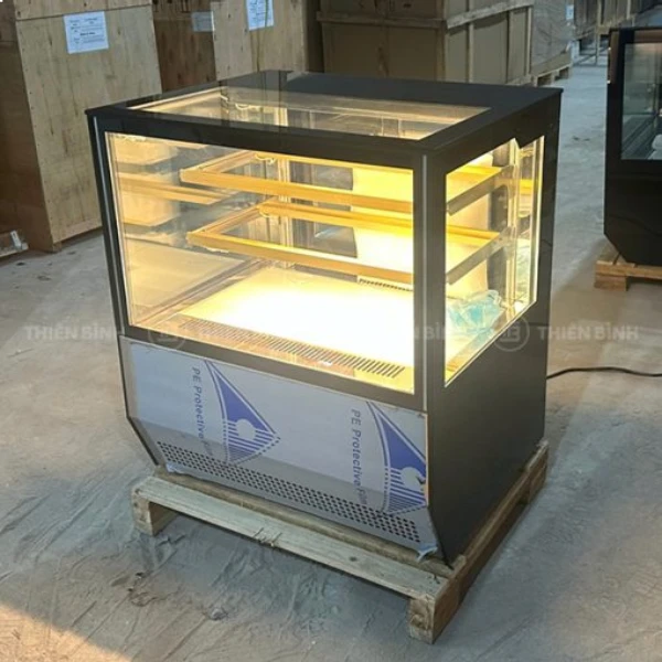 Top 3 tủ bánh mini để bàn giá rẻ cho quán Cafe Take-away - ảnh 4 Tu banh mini de ban 70cm kinh vuong Senghong SH BMM700 V