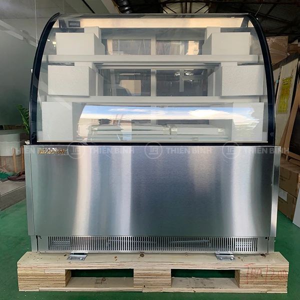 Tuyển chọn 5 mẫu tủ bánh kem kính cong bền đẹp, tiết kiệm điện - ảnh 4 Tu trung bay banh 1m2 Turbo Air TBR1200 2